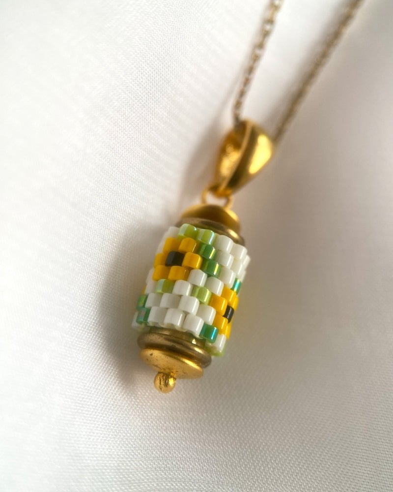 Sonnenblume Perlenanhänger – Zylindrisch - Fleur Du Jour - Anhänger