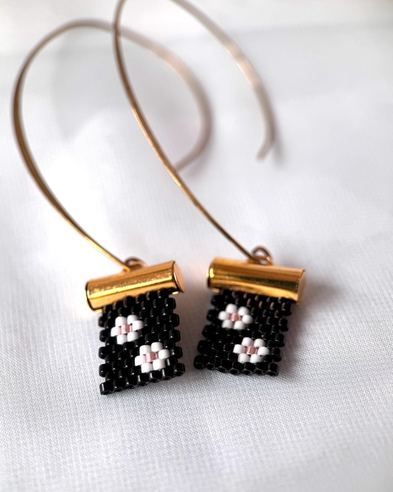 Christrose Perlen-Ohrringe – Hängend - Blumenohrringe - Fleur Du Jour