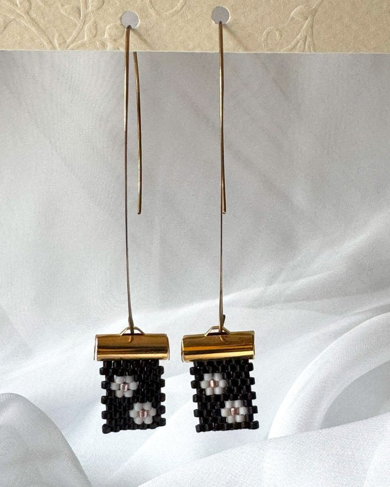 Christrose Perlen-Ohrringe – Hängend - Blumenohrringe - Fleur Du Jour