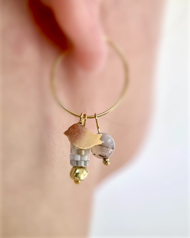 Edelweiß-Creolen: Dein individueller Ohrringstil für jede Tageslaune! - Blumenohrringe - Fleur Du Jour