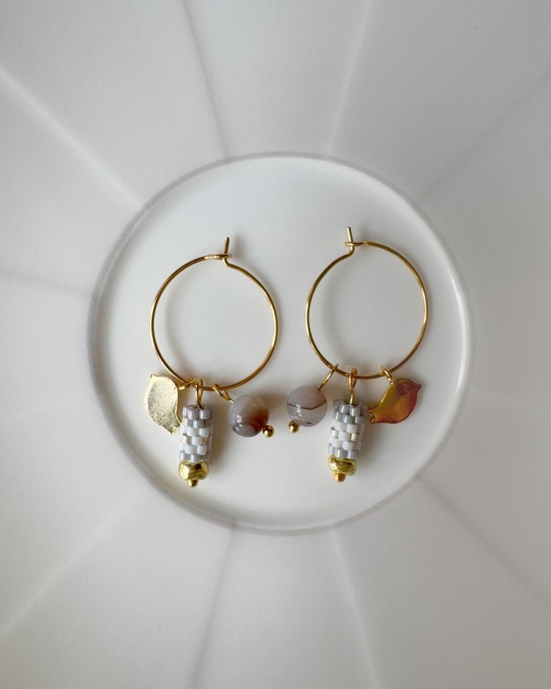 Edelweiß-Creolen: Dein individueller Ohrringstil für jede Tageslaune! - Blumenohrringe - Fleur Du Jour