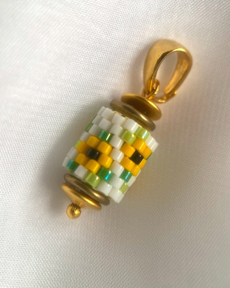 Sonnenblume Perlenanhänger – Zylindrisch - Fleur Du Jour - Anhänger