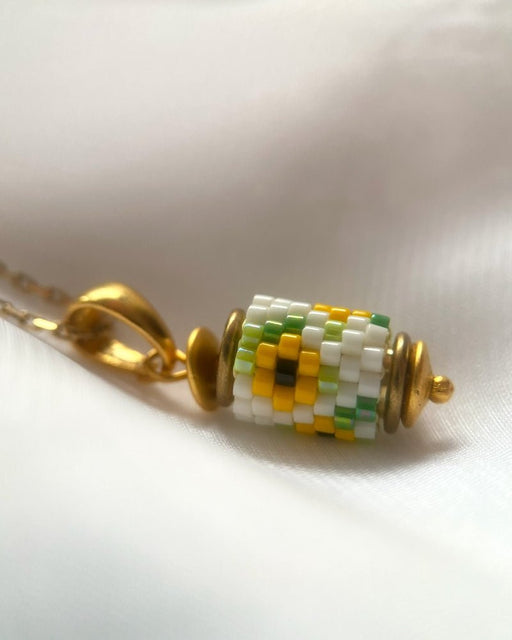 Sonnenblume Perlenanhänger – Zylindrisch - Fleur Du Jour - Anhänger