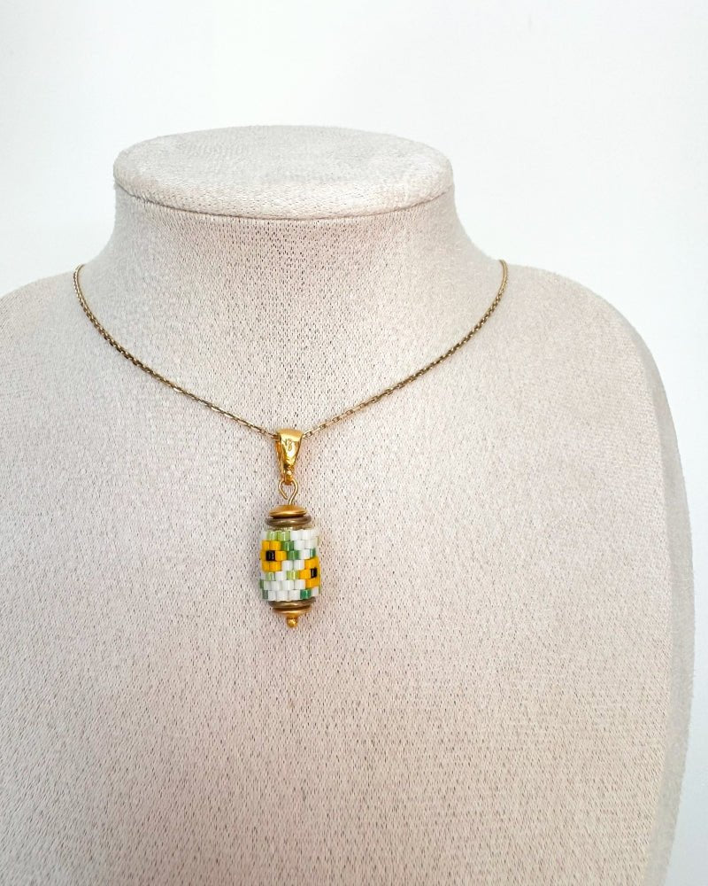 Sonnenblume Perlenanhänger – Zylindrisch - Fleur Du Jour - Anhänger