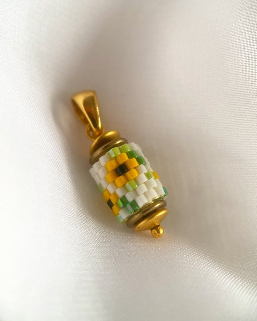 Sonnenblume Perlenanhänger – Zylindrisch - Fleur Du Jour - Anhänger