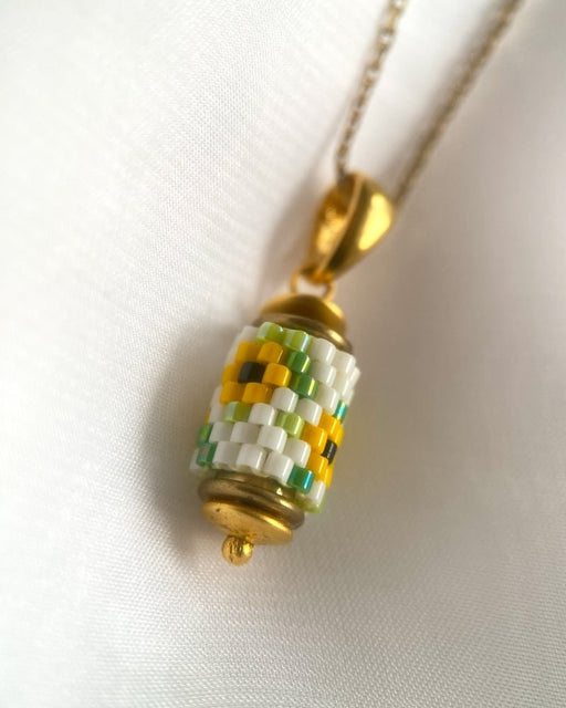 Sonnenblume Perlenanhänger – Zylindrisch - Fleur Du Jour - Anhänger