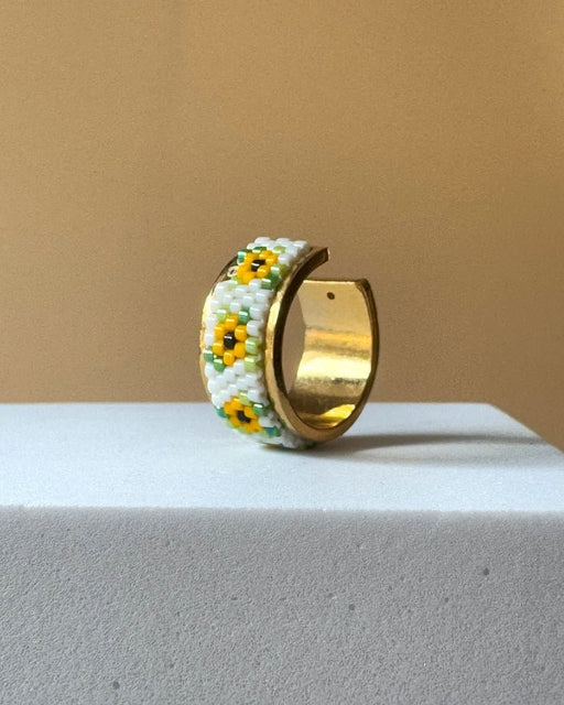 Sonnenblume Perlenring - Strahlend schön - Fleur Du Jour